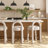 Fosston 26.5" Round Arched Upholstered Counter Stool, Set Of 2