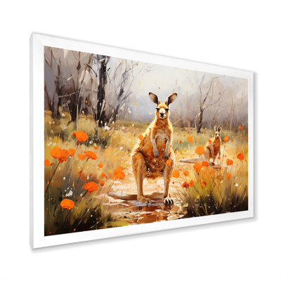 Chemin de kangourou en Australie sur toile