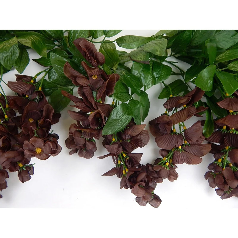 66'' in. Faux Garland, Chocolate/Green