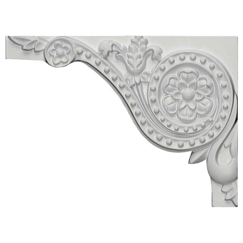 White Polyurethane Decorative Stair Bracket Moulding