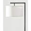 Lampe sur pied à DEL noire 60 po avec abat-jour tambour en tissu brun clair Montage Ampoule incluse-266565201-183064410