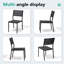  Ensemble de chaises de salle à manger en aluminium empilables pour l'extérieur-46291072
