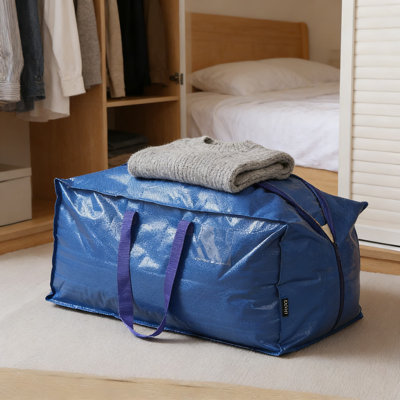 Heavy Duty Moving Bags 6-Pack - Extra Large Reusable Storage Duffels With Backpack Straps & Reinforced Handles For Clothes, Bedding, And Supplies