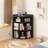 Cayhlin Wooden Corner Cabinet Storage With USB Ports And Outlets, Corner Cube Toy Storage For Small Space-1668921473