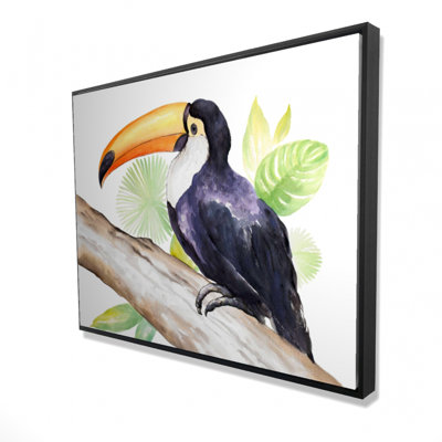 Toucan Perched Print On Canvas