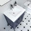 Ensemble de meuble-lavabo autoportant 24 po Amandie en bleu marine avec plateau en céramique blanche-1388982222
