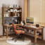 Bureaux en bois massif en L Burlywood-108600566-108600567