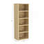 Bibliothèque ouverte moderne 28 "en chêne naturel Rivington (5 tablettes)-1301925631