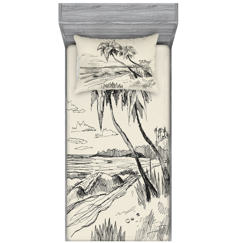 Microfiber Sheet Set, Twin Sheet Set with Fitted Sheet