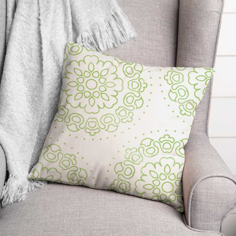 Outdoor Square Pillow Cover & Insert, Green