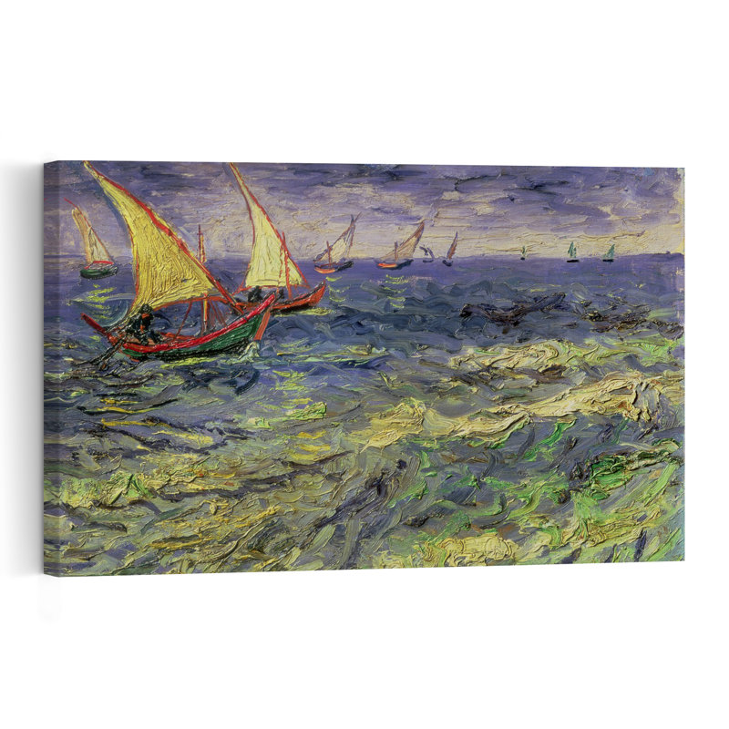 Paysage marin des Saintes-Maries, 1888 - Affiche contemporaine, H 32 po x l 48 po