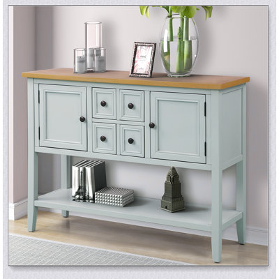 Cambridge Series  Ample Storage Vintage Console Table with Four Small Drawers -  Lark Manor™, 2D33938875A943ADA5F3370AA78CB697