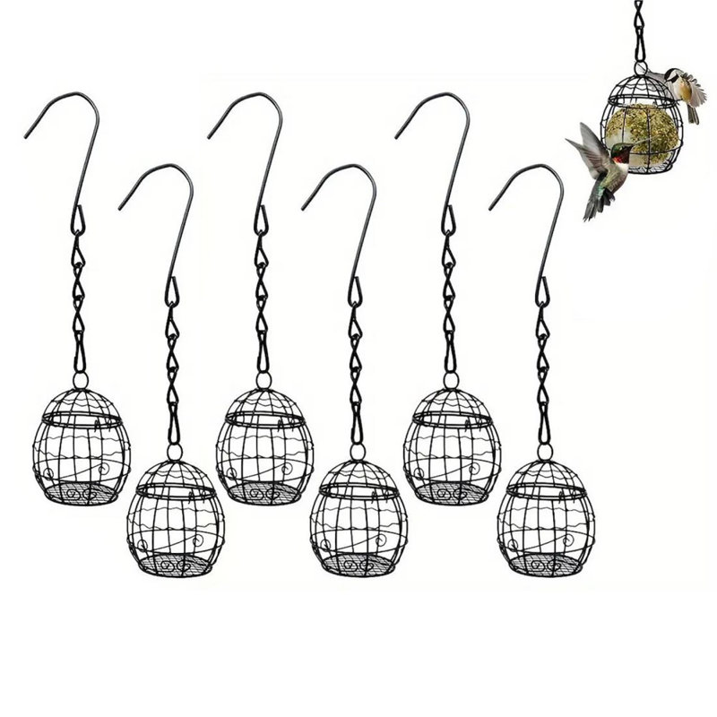 6 mangeoires d'oiseaux sauvages suspendues