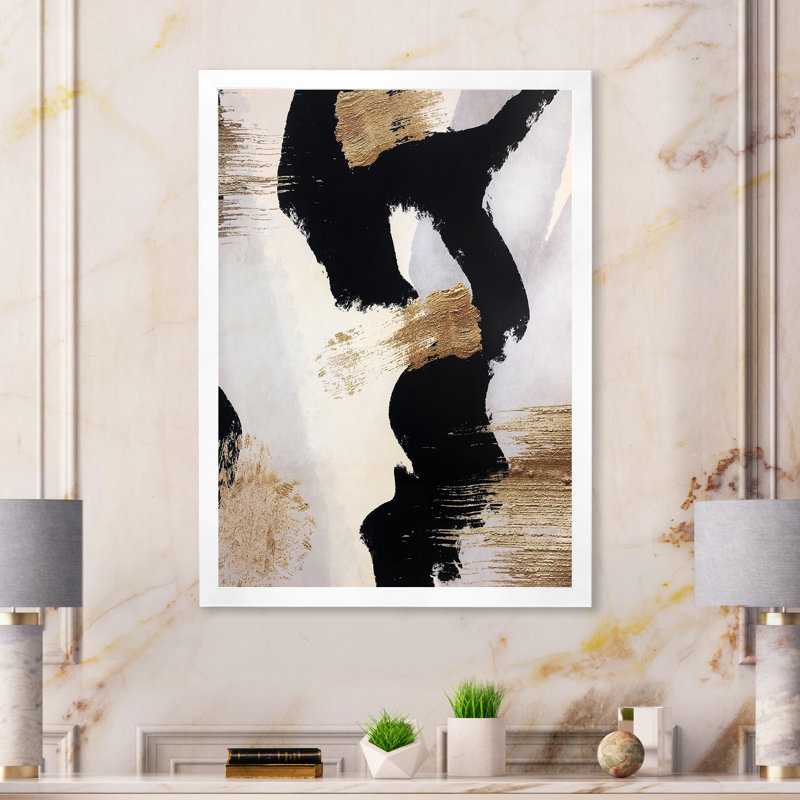 «Glam Collage II», reproduction sur toile encadrée, H 46 po x l 36 po x P 1,5 po, Cadre blanc
