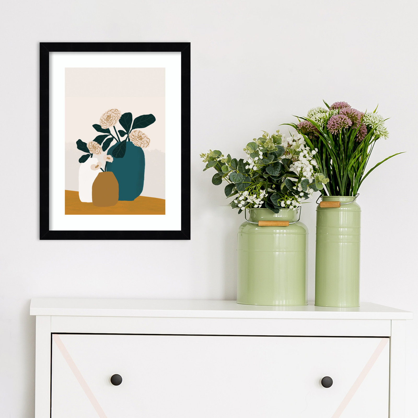 Stillness Print by Oris Eddu, Black Framed, 17" H x 13" W