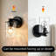 3 lumières 21 po Éclairage pour meuble-lavabo noir mat / nickel brossé / or avec abat-jour en verre transparent martelé-1122534517-1134545831