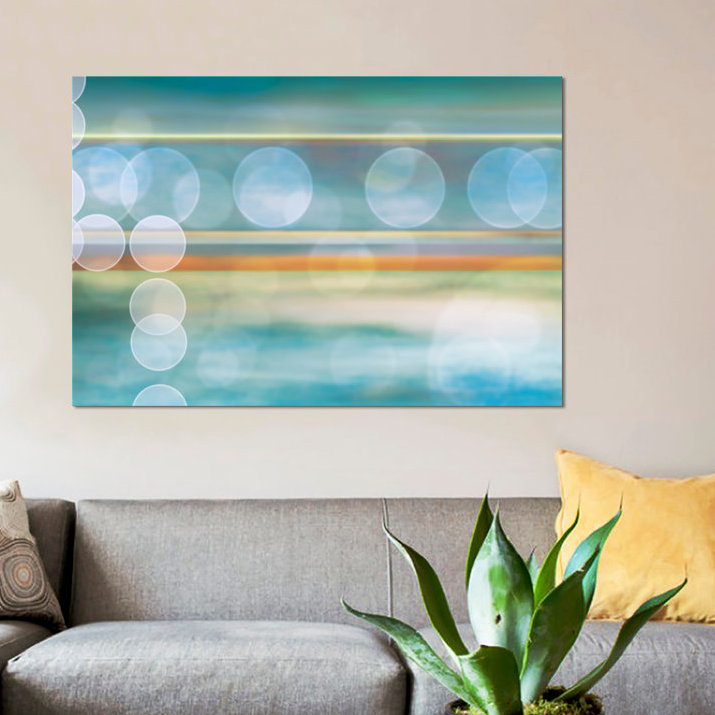 « bokehscape », reproduction d’impression sur toile tendue, H 32 po x l 48 po x P 1,5 po, Toile avec cadre noir, Pas de tapis