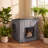 Sloped‑Roof Pet House, Antarctic Gray & Black