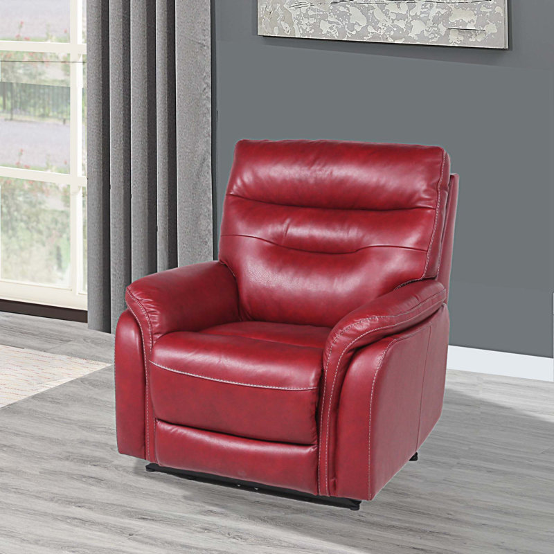 Fauteuil inclinable électrique Doanh, Cuir rouge