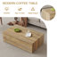 Rehaussez votre espace de vie avec une table basse moderne en bois aggloméré - texture légère et lisse, 39,3 po x 23,6 po x 12 po