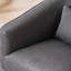 Fauteuil demi-tonneau pivotant en lin avec repose-pieds-733757784