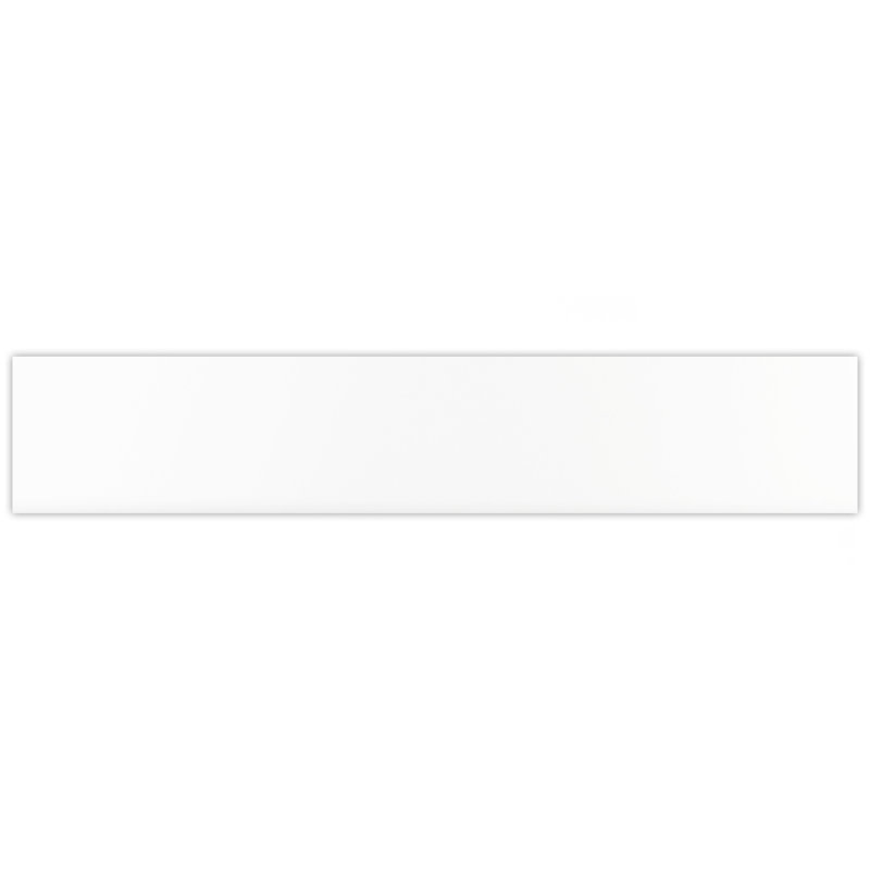 Battiscopa 18" x 3" Ceramic Bullnose Tile Trim, Matte White