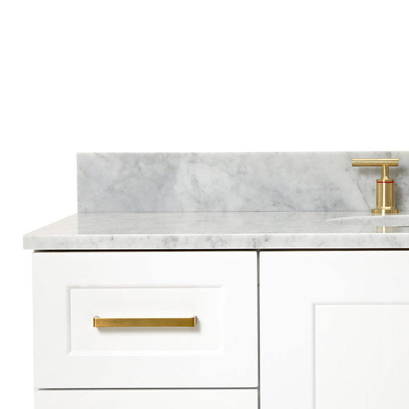 ARIEL TAYLOR 61 IN SINGLE RECTANGLE SINK VANITY, Oval, Midnight Blue, 49"