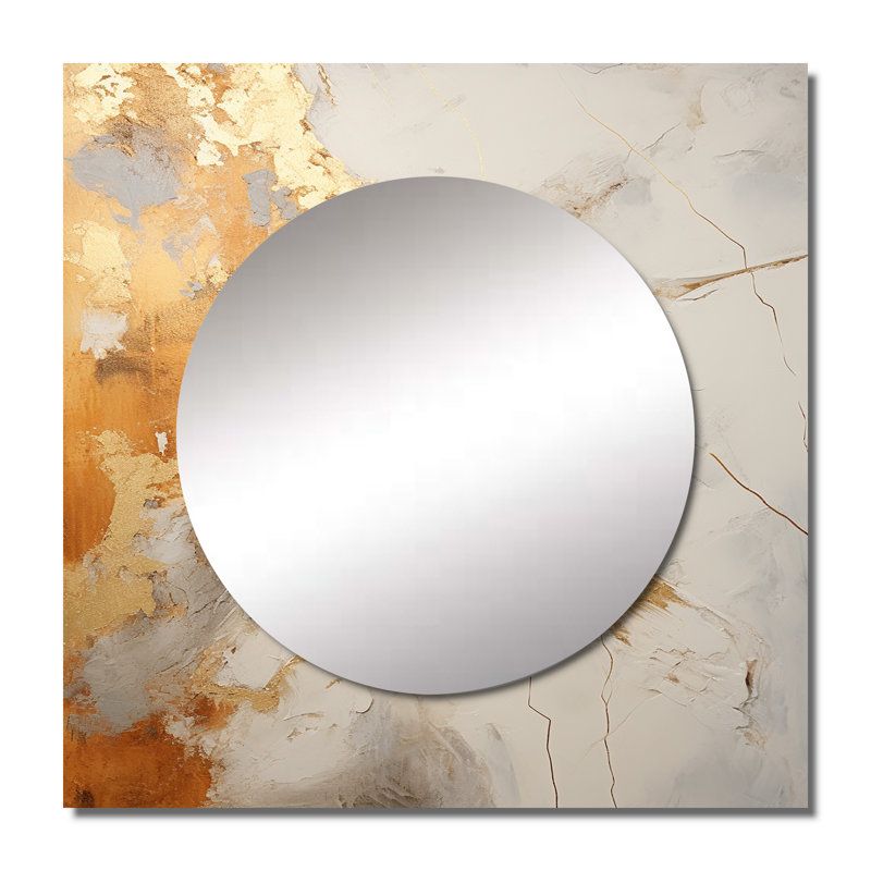 Art mural miroir de salon Goralski - Formes abstraites, 23 po x 23 po