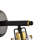 Ontario 1-light Black And Antique Gold Vanity Light With Clear Glass Shades
