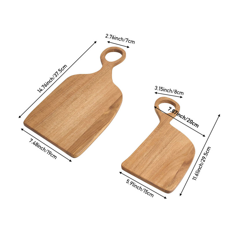 Set of 2 Acacia Wood Cutting Boards