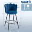 Upholstered Counter Stool with Metal Frame-1714813013
