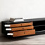 Meuble télé rétro en bois massif noir-2138238447