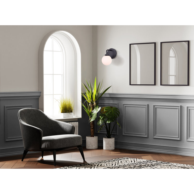 Kywuan Steel Armed Sconce, Black