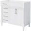 Meuble-lavabo de salle de bain 36 po sans lavabo, armoire de rangement autoportante avec 2 tiroirs et un tiroir basculant, meuble-lavabo avec cadre en bois massif seulement, tablette à hauteur réglable, sans lavabo