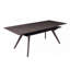 Table de salle à manger extensible de style moderne brun foncé