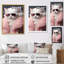 Chat blanc en fourrure rose Felline Attitude sur toile-839379183-839379192