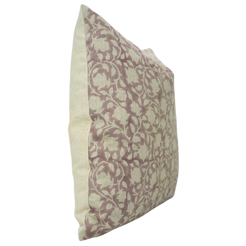 Housse de coussin en lin Fab divine, décor de ferme bohème doux (Amritvela), Square, H 20 po x l 20 po, Mauve