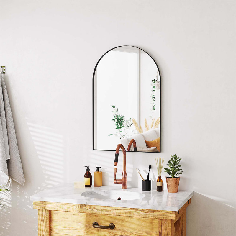 Metal Arch Mirror, 90cm H x 60cm W