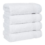 100% Cotton Turkish  Hand Towel Set, 4 Piece Soft, Absorbent Hand Face Towels