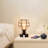 Rayniyah 8.66" Black Desk Lamp Set with USB and Outlet
