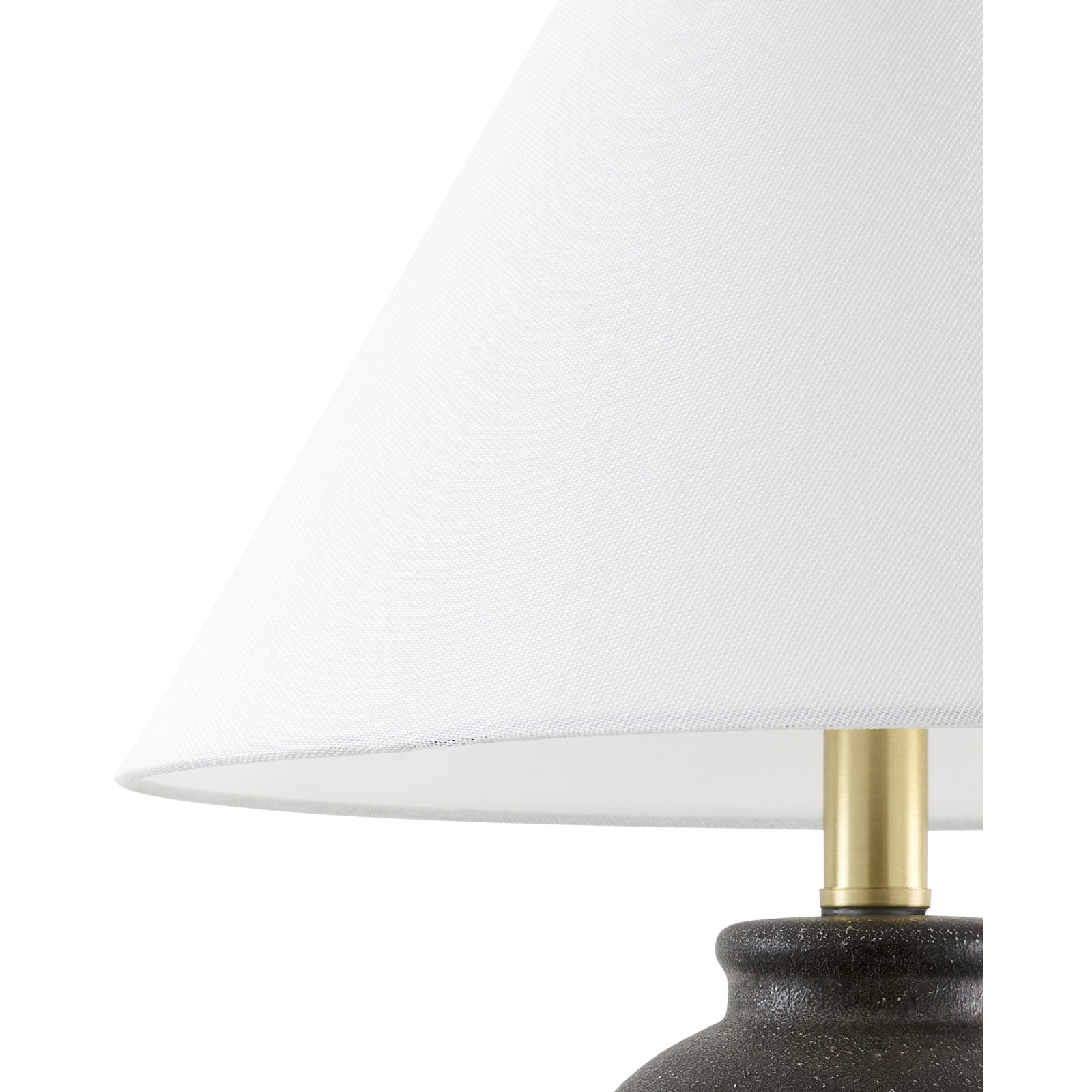  Chemise 19" Ceramic Table Lamp, Black, White, Linen