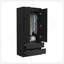 Armoire 2 tiroirs Austin, porte double, tringle-1200111732