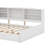 Full Size Daybed With Storage, Wood Corner Bed Frame With Bookcase Headboard And 2 Drawers-1770269169