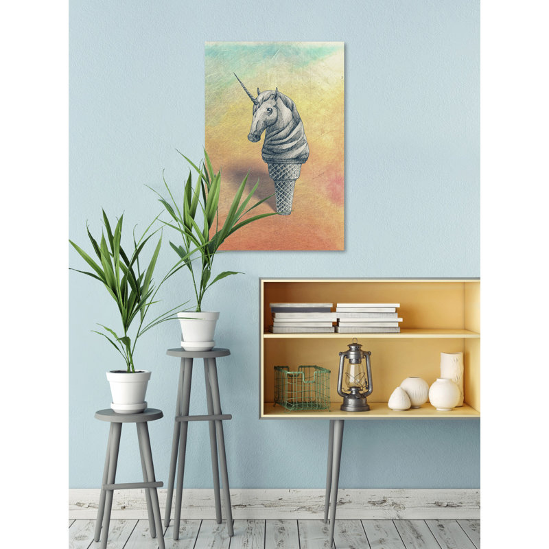 «Sonic Ice Cream II» par Sonette, reproduction sur toile tendue, H 60 po x l 40 po