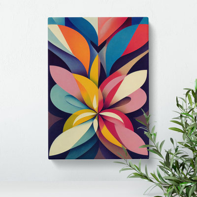Unique Flowers Abstract No.7 - Wrapped Canvas