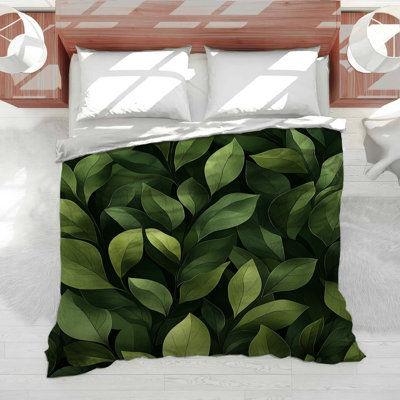 Édredon nature à feuilles