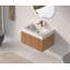 Meuble-lavabo mural moderne Orvella avec lavabo intégré, construction en contreplaqué, design facile à nettoyer-124006341