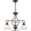 Lustre classique à 3 lumières avec abat-jour
