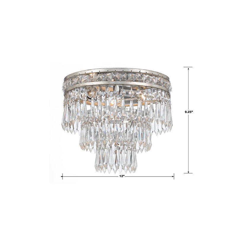 Dapo Flush Mount, Olde Silver