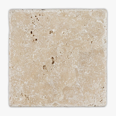 Ivory Tumbled 12x12 Travertine Paver